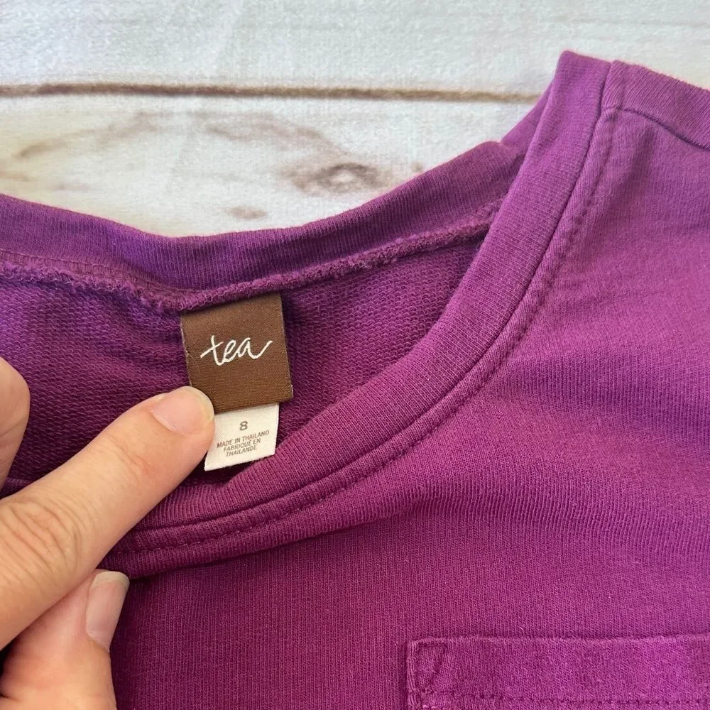 Tea Collection Deep Purple Long Sleeve Dress